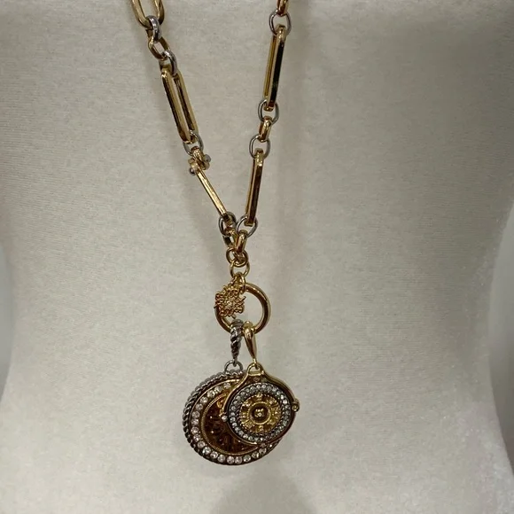 White House Black Market Gold and Silver Pendant Necklace - Picture 10 of 10